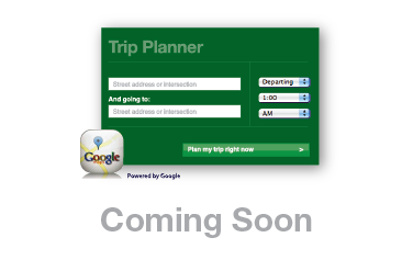 Trip Planner will launch February 2012